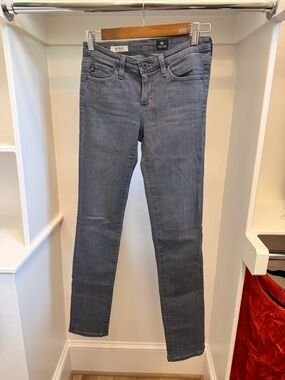 AG Adriano Goldschmied “The Stevie” Slim Straight Jeans – Gray – Size 25R